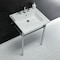 Fauceture KVPB25227W81 Dreyfuss 25" Console Sink W/SS Leg (8", 3 Hole), Wht/Chrome KVPB25227W81 - alternate 5